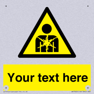 Custom Warning substance or mixture presenting a health hazard